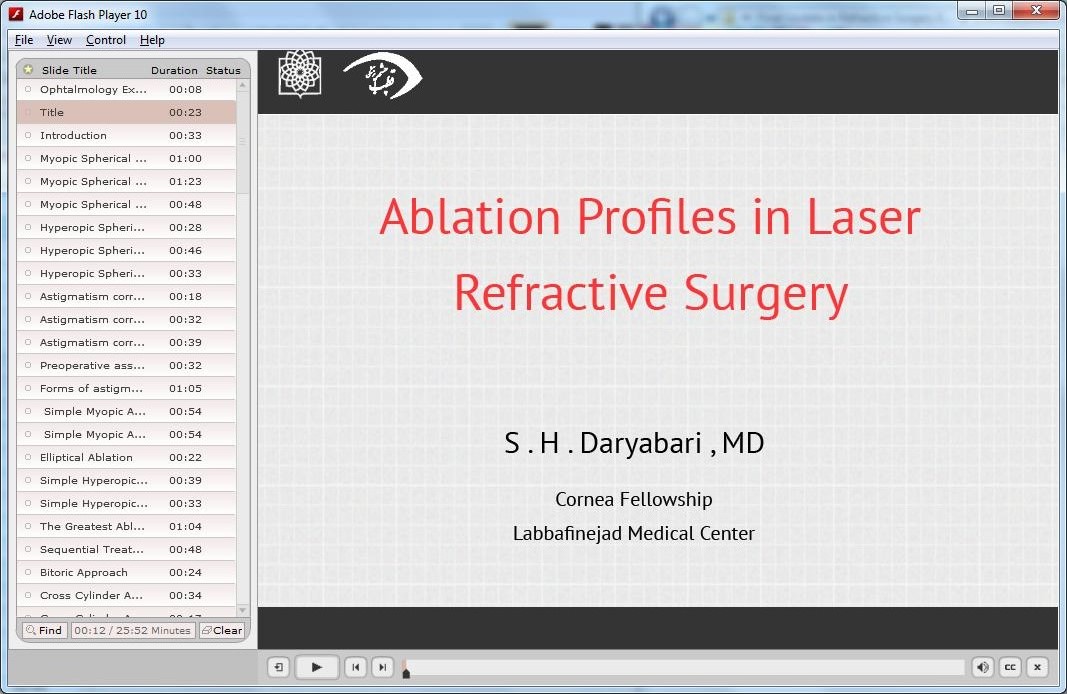 Ablation Profiles in Laser Refractive Surgery
